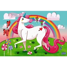 24754B Vafa unicorn cu curcubeu 30x20cm